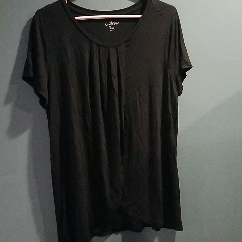 A:glow black nursing top‎ Large Maternity